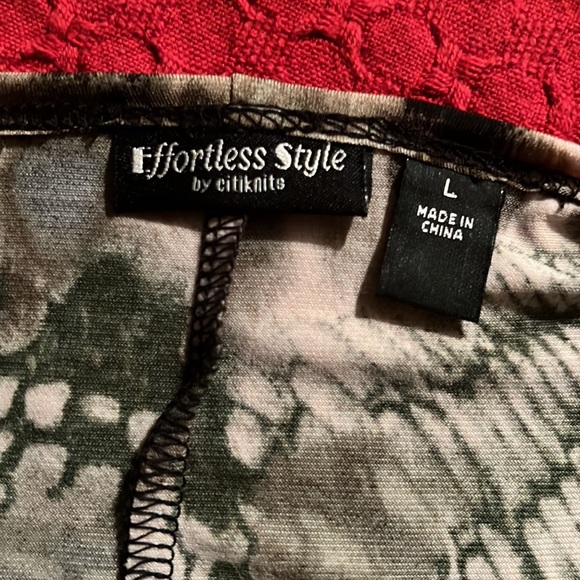 Effortless Style Animal Print Slip-On Dress SZ L - Picture 10 of 10